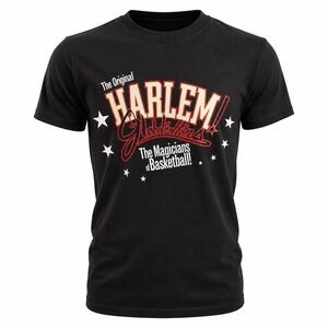 Harlem Globetrotters Platinum Fubu Black Shirt XXL 2XL Vintage Y2K
